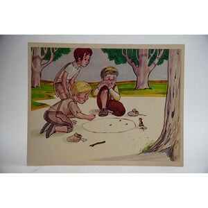 Cooper Films Tom Thumb Filmstrip Story Card Poster 12.5x10 Print Vintage 1970